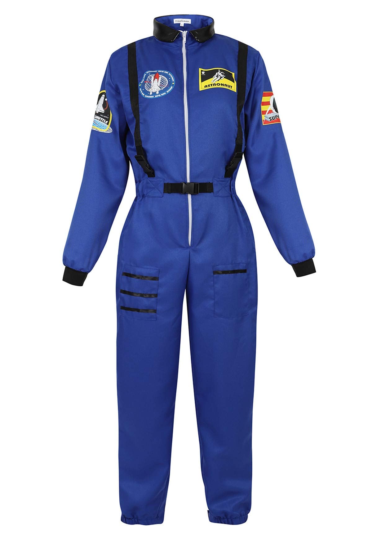 Lehauya Astronaut Costume Adult Women Blue Space Suit Astronaut Onesie Adult Women Galaxy Space Costume X-Small