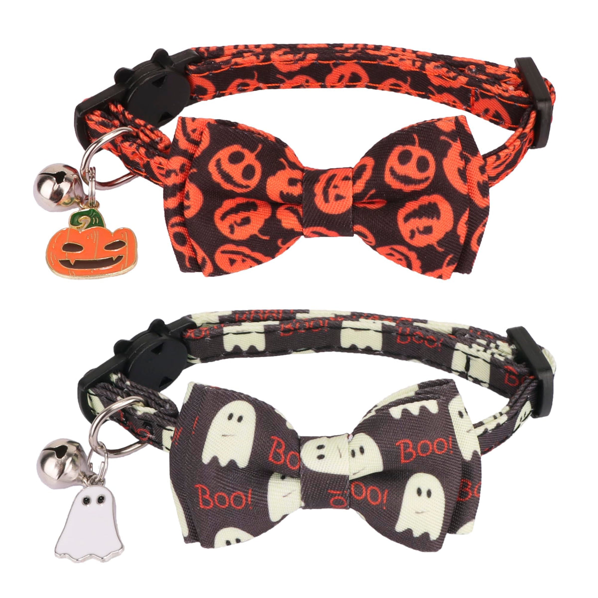 Halloween Cat Collar with Bowtie Bell 2 Pack Halloween
