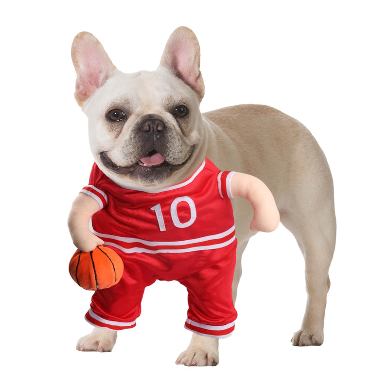 Basketball Dog Costume – Red, Medium