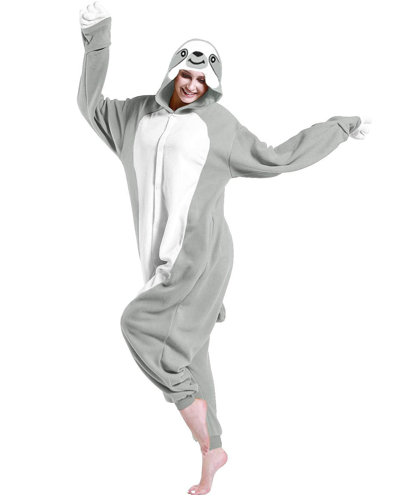Unisex Adult Jumpsuit Cosplay Costumes M Gray