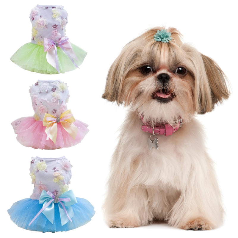 Green Tulle Dog Princess Dress – X-Small