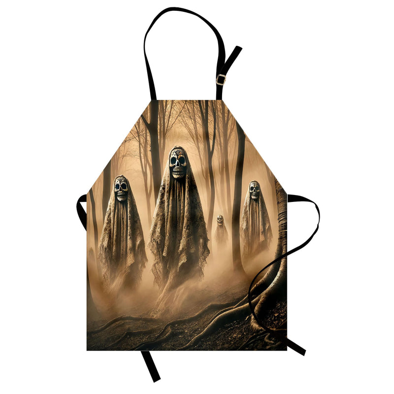 Ambesonne Halloween Apron Scary
