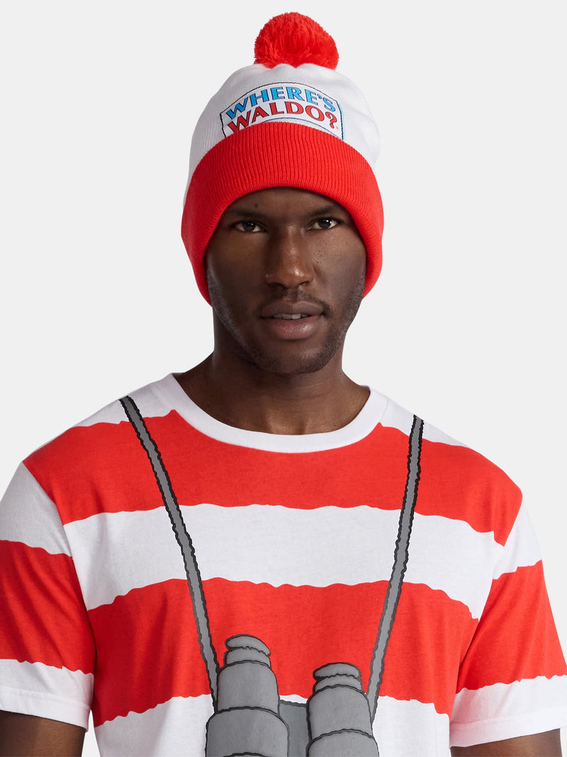 Where’s Waldo? Graphic Cosplay T-Shirt and Beanie