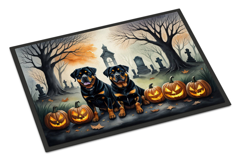 Rottweiler Halloween Doormat