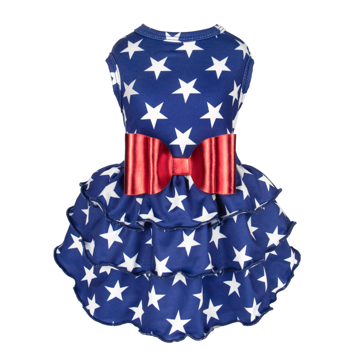Fitwarm Star Tiered Ruffle Dog Dress 4th of July Dog Clothes Small ...